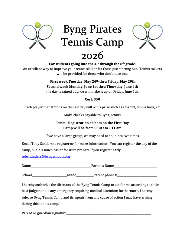 Tennis Camp 2026